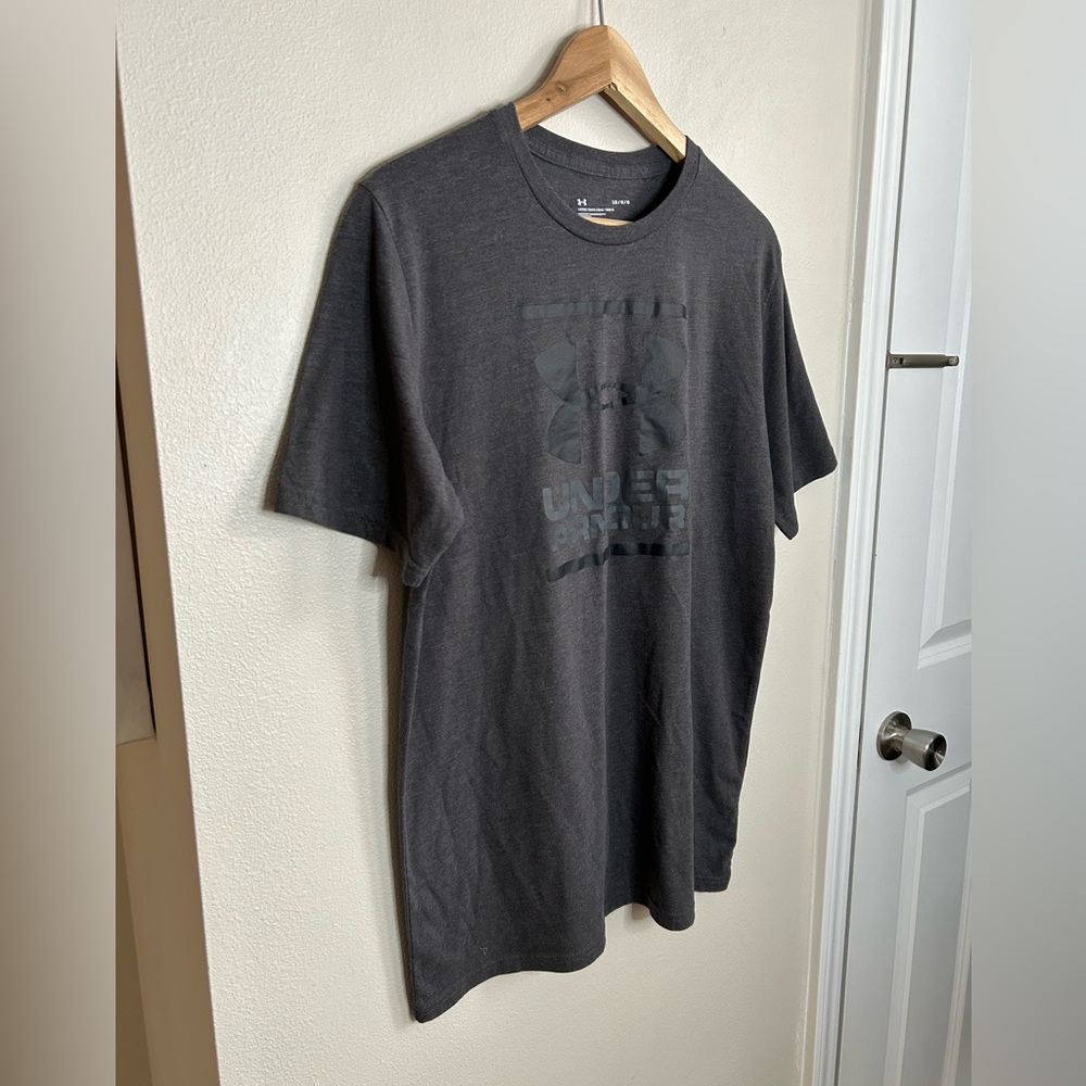 Under Armour Men's GL Foundation Short Sleeve T-Shirt Grey Size L Large - Picture 3 of 7